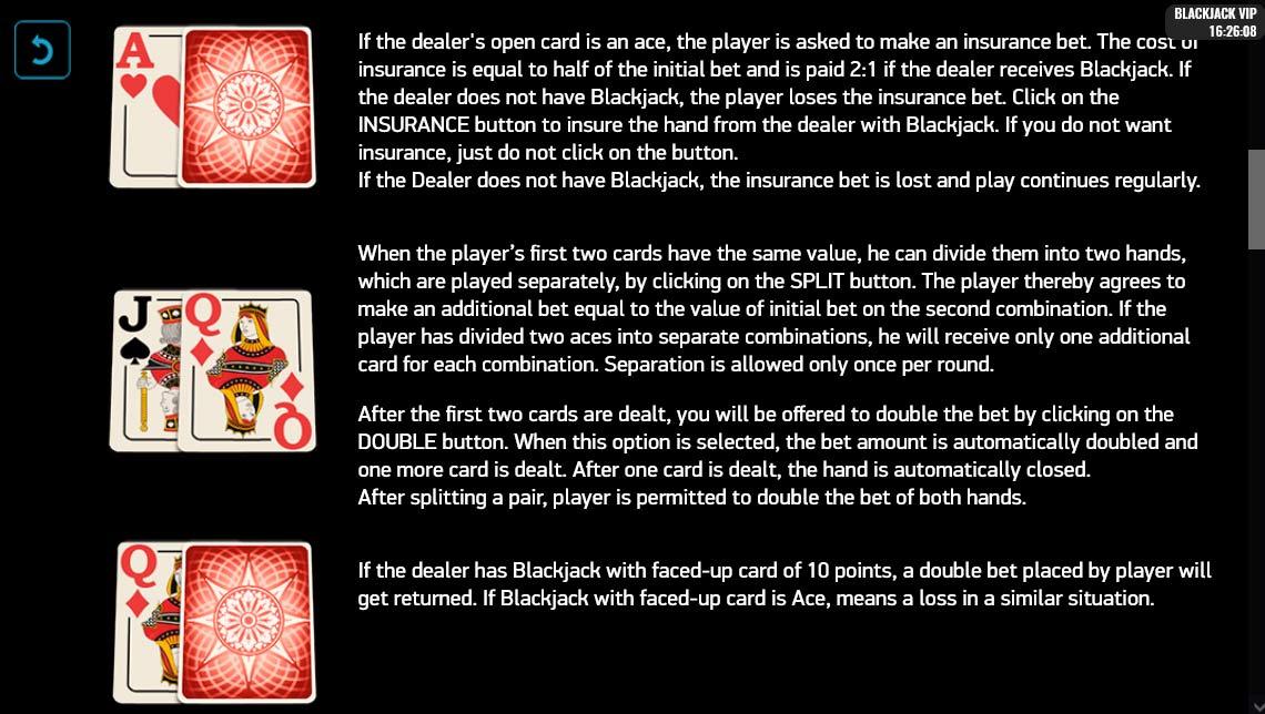 Blackjack Online Game Rules
